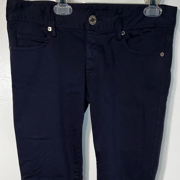 Lilly Pulitzer,2, worth sateen, midnight blue skinny lo-rise logo button zip - Picture 5 of 10